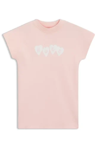 Kinder-T-Shirt-Kleid aus Baumwolle mit Logo-Motiv