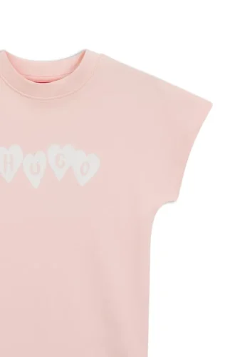 Kinder-T-Shirt-Kleid aus Baumwolle mit Logo-Motiv