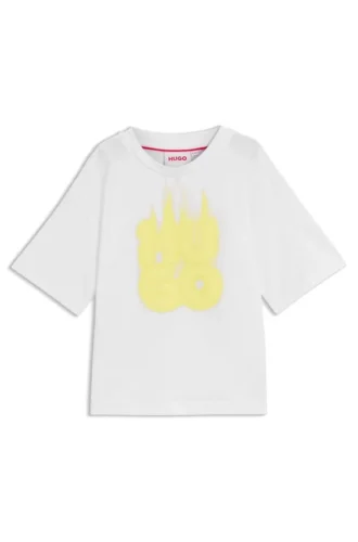 Kinder-T-Shirt mit Flammen-Logo aus Baumwolle