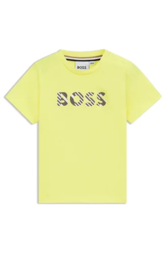 Kinder-T-Shirt mit geprägtem Logo aus Baumwolljersey