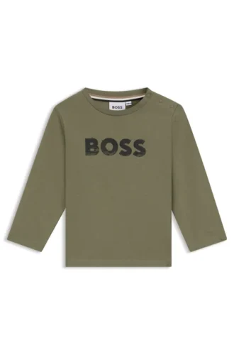 Kinder-T-Shirt mit Logo-Motiv aus Baumwolljersey