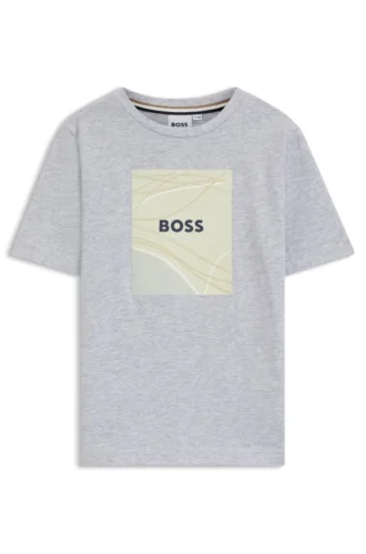 Kinder-T-Shirt mit Logo-Motiv aus Baumwolljersey