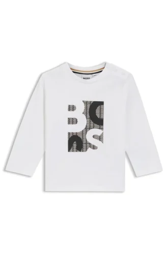 Kinder-T-Shirt mit Logo-Motiv aus Baumwolljersey