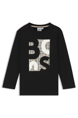 Kinder-T-Shirt mit Logo-Motiv aus Baumwolljersey