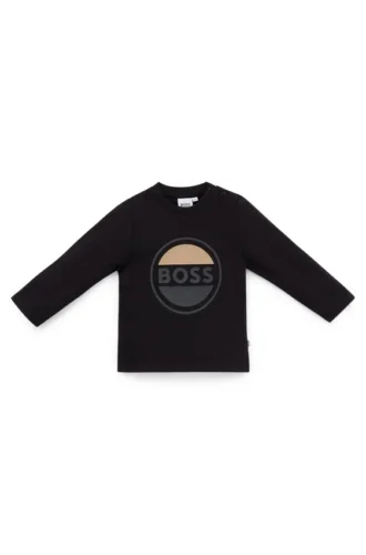 Kinder-T-Shirt mit Logo-Motiv aus Baumwolljersey