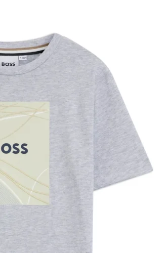 Kinder-T-Shirt mit Logo-Motiv aus Baumwolljersey