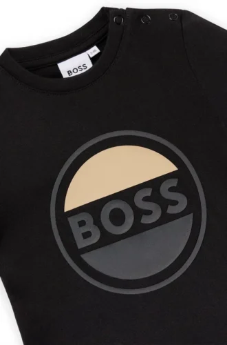 Kinder-T-Shirt mit Logo-Motiv aus Baumwolljersey