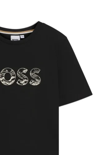Kinder-T-Shirt mit Logo-Motiv aus Baumwolljersey