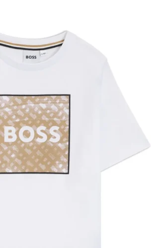 Kinder-T-Shirt mit Logo-Motiv aus Baumwolljersey