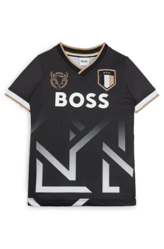 Kinder-T-Shirt mit V-Ausschnitt und Degradé-Motiv