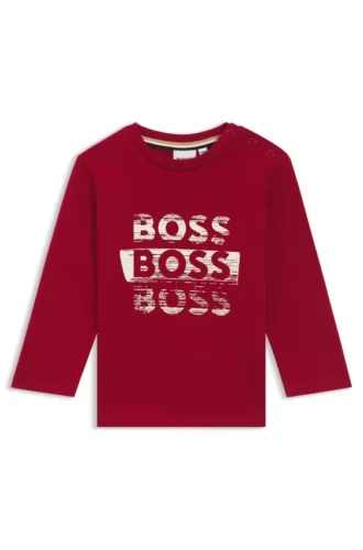 Kinder-T-Shirt mit wiederkehrendem Logo aus Baumwolljersey
