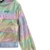 Kinder-Windjacke mit Logo-Print aus schillerndem Stoff Kinder-Windjacke mit Logo-Print aus schillerndem Stoff