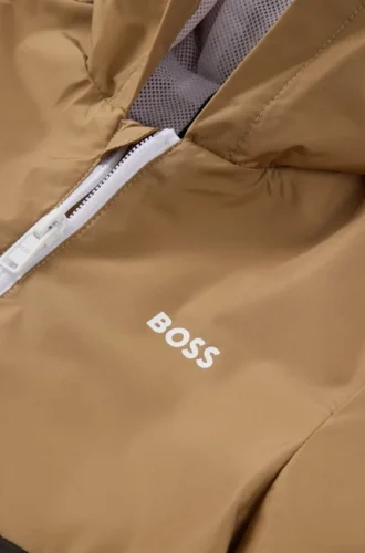 Kinder-Windjacke mit Logo-Print und wasserabweisender Beschichtung