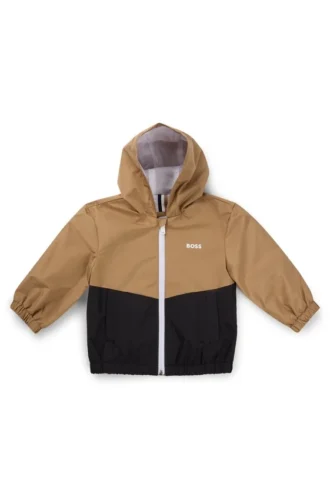 Kinder-Windjacke mit Logo-Print und wasserabweisender Beschichtung
