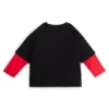 Kinder-Zwei-in-Eins-T-Shirt mit gestapeltem Logo-Print