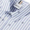 Kinderhemd aus gestreifter Baumwolle mit Double-B-Monogrammen Kinderhemd aus gestreifter Baumwolle mit Double-B-Monogrammen