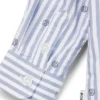 Kinderhemd aus gestreifter Baumwolle mit Double-B-Monogrammen Kinderhemd aus gestreifter Baumwolle mit Double-B-Monogrammen