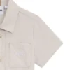 Kinderhemd aus Leinen und Baumwolle mit Logo-Detail Kinderhemd aus Leinen und Baumwolle mit Logo-Detail