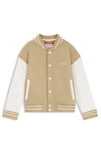Kinderjacke aus Baumwollmischung mit Motiv auf der Rückseite