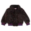 Kinderjacke aus Kunstfell mit Leopardenmuster