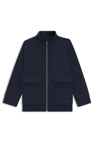 Kinderjacke mit gesticktem Logo und Reißverschluss vorne