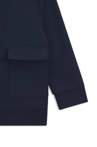 Kinderjacke mit gesticktem Logo und Reißverschluss vorne