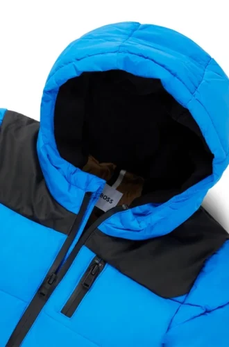 Kinderjacke mit Kapuze und Logo-Details