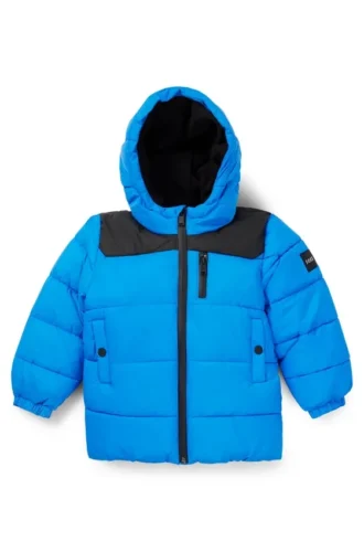 Kinderjacke mit Kapuze und Logo-Details