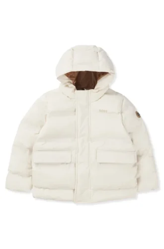 Kinderjacke mit Kapuze und Logo-Details