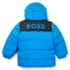 Kinderjacke mit Kapuze und Logo-Details Kinderjacke mit Kapuze und Logo-Details