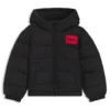 Kinderjacke mit Logo-Aufnäher und wasserabweisender Oberfläche Kinderjacke mit Logo-Aufnäher und wasserabweisender Oberfläche