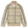 Kinderjacke mit Logo-Label und Karomuster