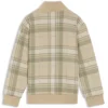 Kinderjacke mit Logo-Label und Karomuster