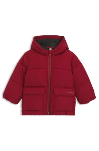 Kinderjacke mit Logo-Print und Watte