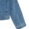 Kinderjacke mit Nietenstreifen aus blauem Denim