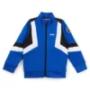 Kinderjacke mit Reißverschluss, Streifen und Logo-Details Kinderjacke mit Reißverschluss, Streifen und Logo-Details