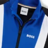 Kinderjacke mit Reißverschluss, Streifen und Logo-Details Kinderjacke mit Reißverschluss, Streifen und Logo-Details