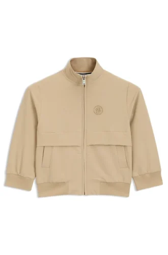 Kinderjacke mit Reißverschluss und Double-B-Monogramm