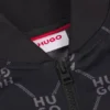 Kinderjacke mit Reißverschluss und gestapeltem Logo-Print