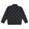 Kinderjacke mit Reißverschluss und gestapeltem Logo-Print