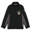 Kinderjacke mit Reißverschluss und Markenemblem aus Baumwollmischung Kinderjacke mit Reißverschluss und Markenemblem aus Baumwollmischung