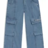 Kinderjeans aus blauem Baumwoll-Ripstop