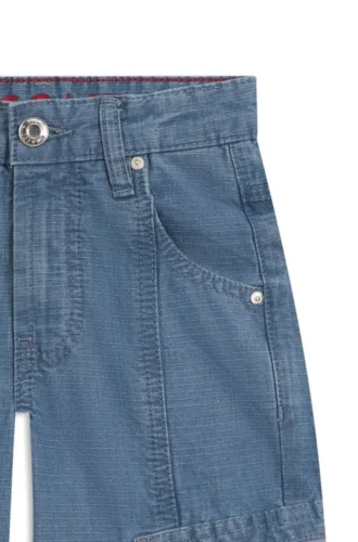 Kinderjeans aus blauem Baumwoll-Ripstop