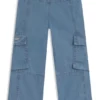 Kinderjeans aus blauem Baumwoll-Ripstop