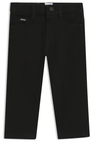 Kinderjeans aus schwarzem Stretch-Denim