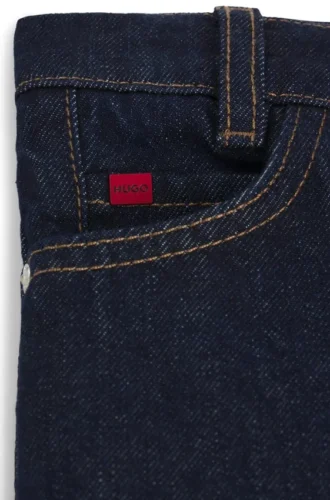 Kinderjeans in Regular-Fit aus blauem Denim