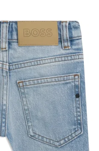 Kinderjeans in Regular-Fit aus blauem Stretch-Denim