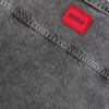 Kinderoverhemd aus gewaschenem schwarzem Baumwoll-Denim