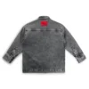 Kinderoverhemd aus gewaschenem schwarzem Baumwoll-Denim