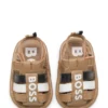 Kindersandalen aus Leder mit Kontrastlogo Kindersandalen aus Leder mit Kontrastlogo